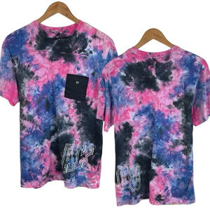 TS1019 Men’s AKOO Urban Streetwear Brand Tie Dye Pocket T Shirt M